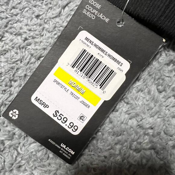 Under Armour Pants Mens Medium Sportstyle Tricot Joggers Sweat Pants Zip Pocket - Picture 3 of 10